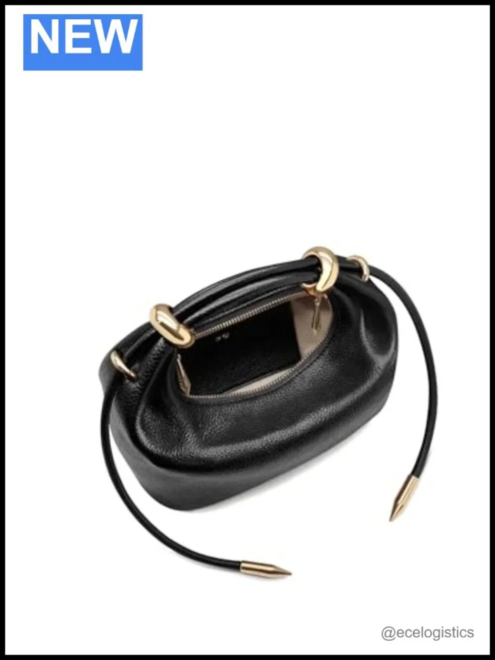 Vegan Leather Top Handle Satchel Bag with Gold Hardware, Crossbody